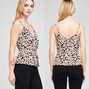 L'agence Chiara Twist Animal Print Silk Tank Top Women's Multi Size: XS NWOT